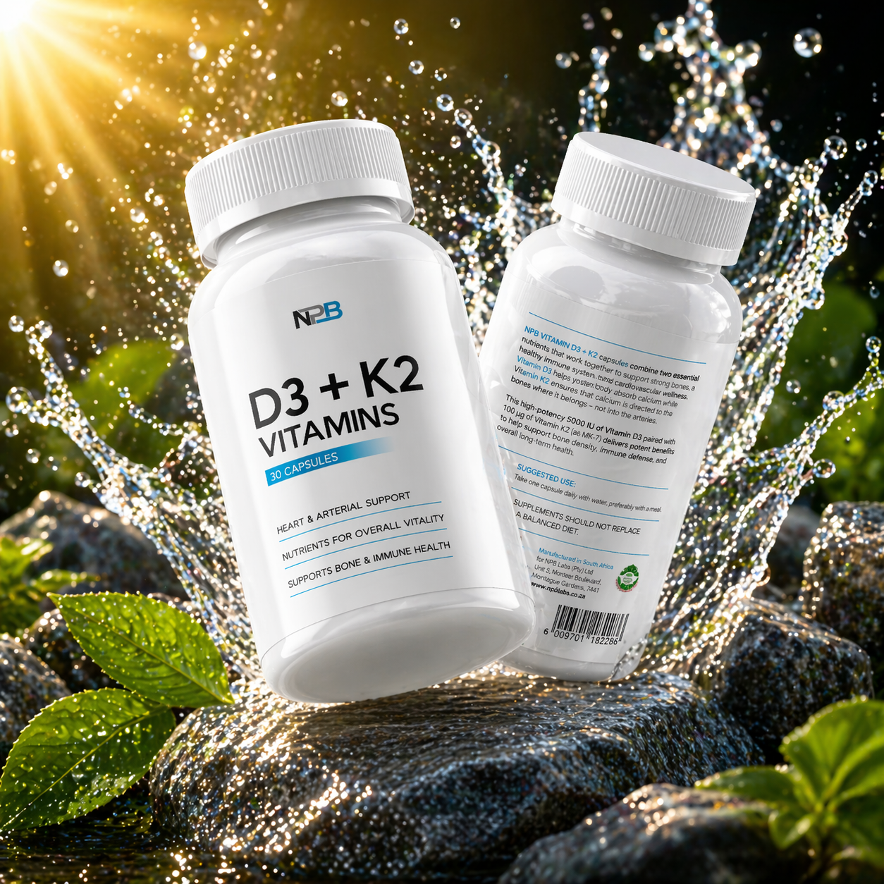 D3 + K2 Vitamins - 30 Capsules