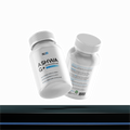 Two bottles of Ashwagandha supplement on a white background