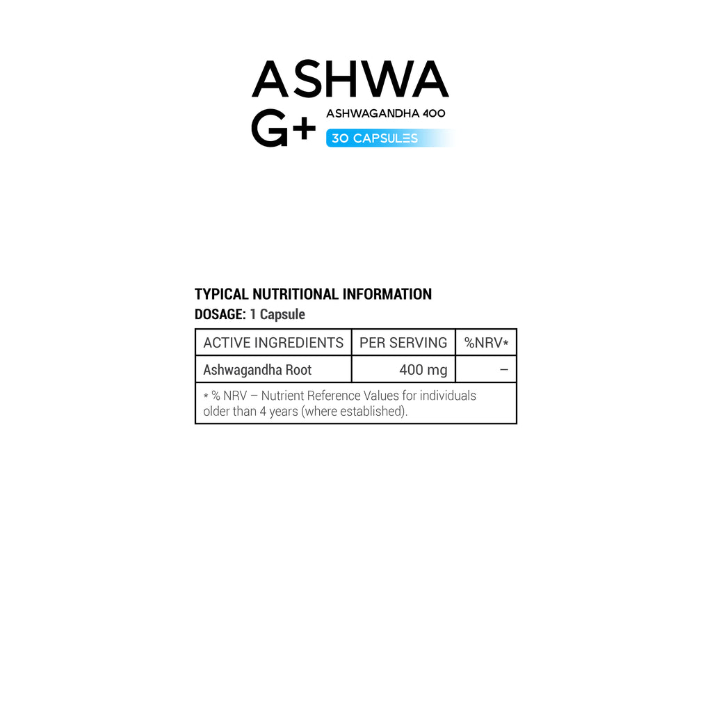 AshwaG+ - Ashwagandha 400 - 30 Capsules